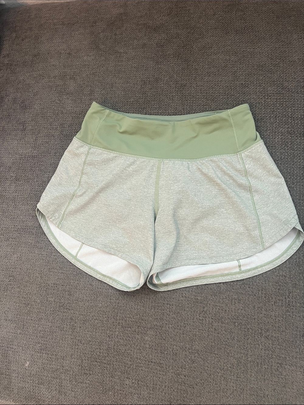 lululemon athletica Sage Green High-Waist Athletic Shorts